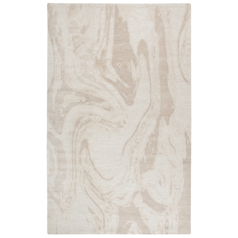 Alora Decor Emerson Abstract Hand-tufted Wool Rug - 5' x 8' - Beige