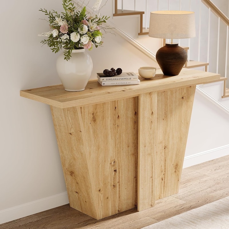55” Natural Console Table, Modern Sofa Table for Living Room, Bedroom - Natural