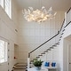 preview thumbnail 19 of 72, KAYLA 31.5" 6-Light Luxury Gold Chandelier, Modern Ceramic Leaf Branch