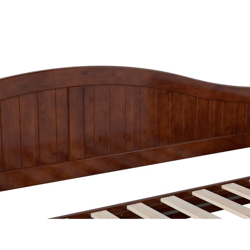 Twin Daybed with Drawers - Walnut Wood Frame, Storage Daybed, Modern Design