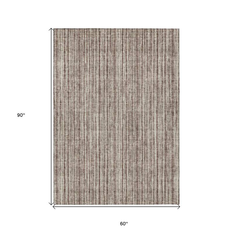 HomeRoots Striped Transitional Rectangle Outdoor Rug