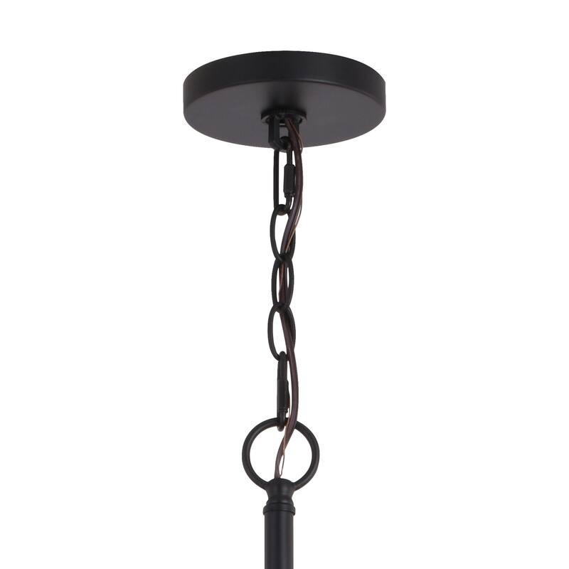 Modern Sputnik Chandelier 6-Light Brass Black Globe Pendant Light - 38