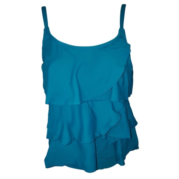 Blue Multi-Tiered Brief Tankini Swimsuit Women's. Opens flyout.