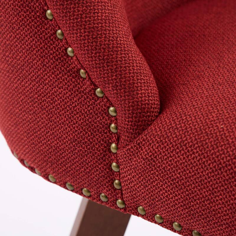 GDF Studio - Meryn Upholstered 26-Inch Counter Height Swivel Bar Stools with Curved Back (Set of 2)