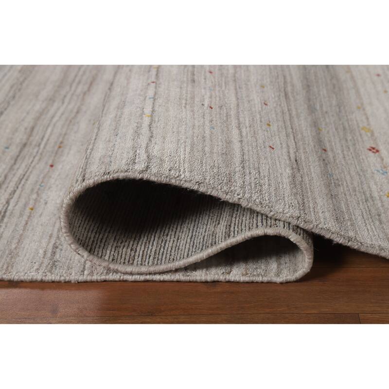 Little Animals Gabbeh Oriental Area Rug Hand-Knotted Wool Carpet - 8'0" x 9'8"