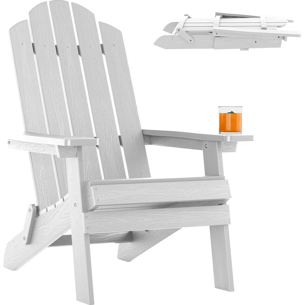 WINSOON HIPS All Weather Outdoor Folding Adirondack Chair