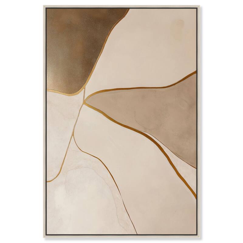 Taupe Terrain II Canvas by Art Remedy - 30" x 45" - Silver