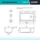preview thumbnail 4 of 5, 33 Inch Lexicon Platinum Quartz Composite Drop-in Undermount Single Bowl Workstation Galaxy Mocha Kitchen Sink LP-750TM-M