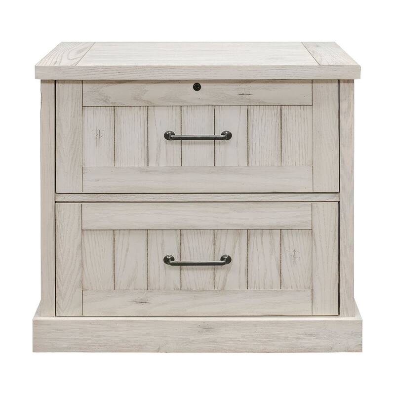 Rustic Lateral File With Locking Legal/Letter File Drawer, Brown
