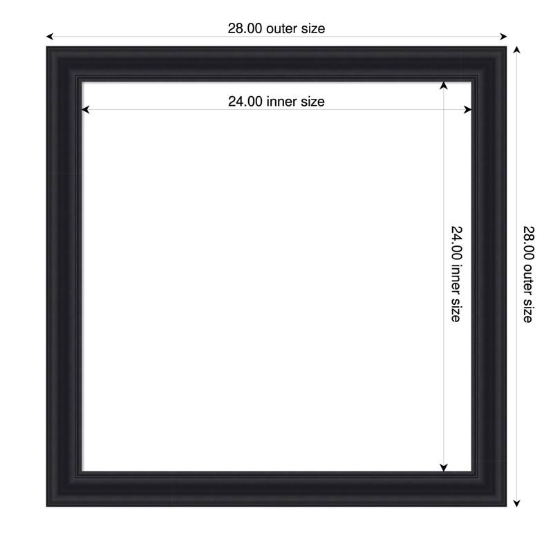 Dalat Framed Dry Erase Magnetic Board - 28 x 28 in - Dalat Black