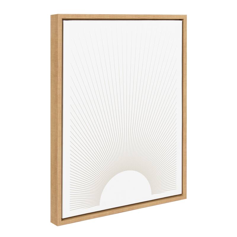 Kate and Laurel Sylvie Sun Rays Framed Canvas by Rocket Jack