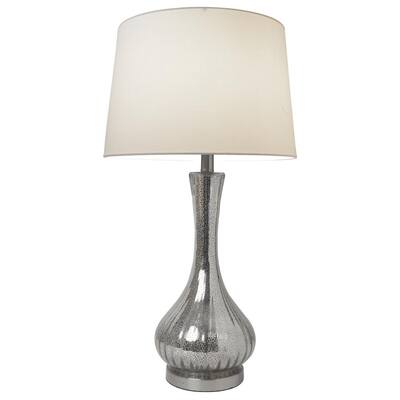 Mercury Vase Table Lamp with White Fabric Shade