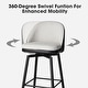 preview thumbnail 33 of 50, Glitzhome Modern 3-Piece Adjustable Bar Table Faux Leather Stool Pub Sets
