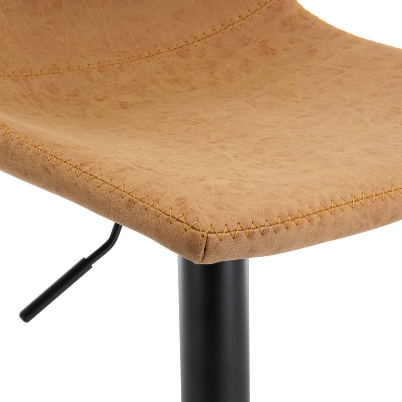 Tilbury Mid-Century Swivel Adjustable Bar Stool Set of 2 by LeisureMod - 32.2