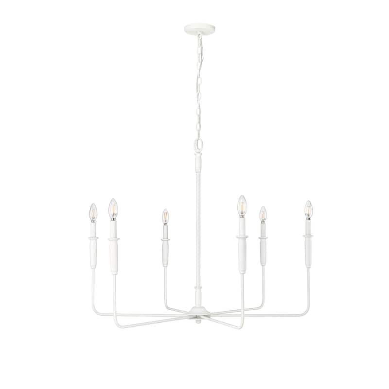 Savanne 6-Light Chandelier Ceiling Light - Textured White