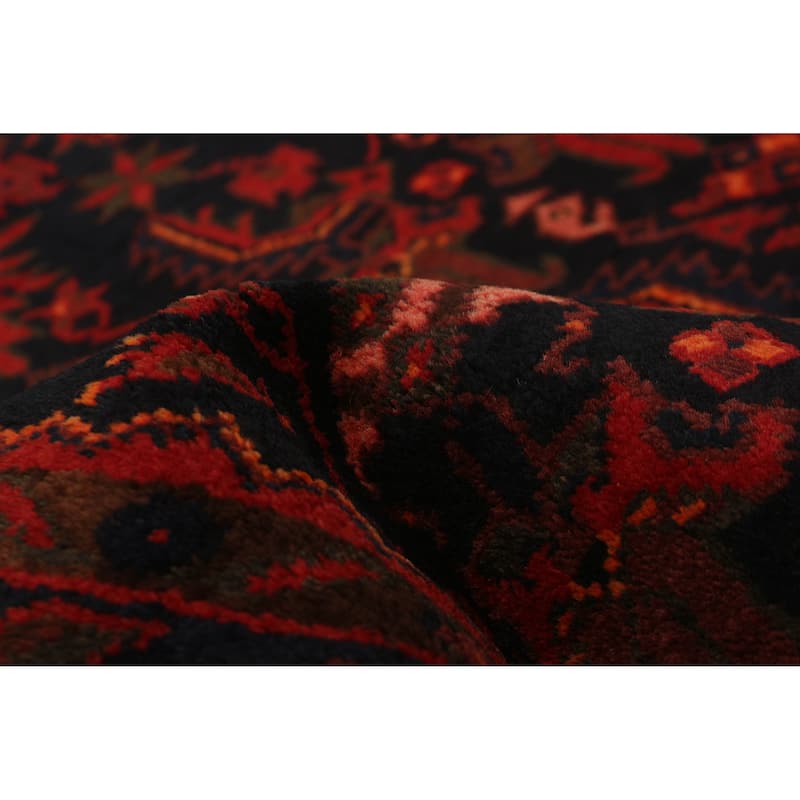 Andelz Navy, Red Rug 3'8" x 9'10" - 3'8 x 9'10