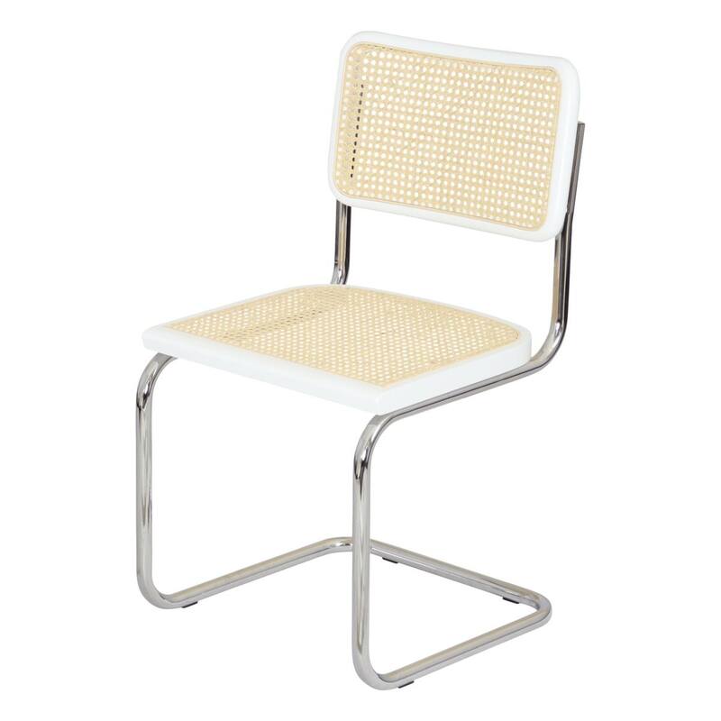 Breuer Chair Company Marcel Breuer Cesca Cane Cantilever Side Chair w/ Chrome Steel Frame (Various Wood & Cane Colors)