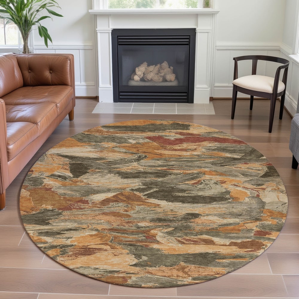 Premium Washable Super Soft Contemporary Brushstrokes Mayfield Rug