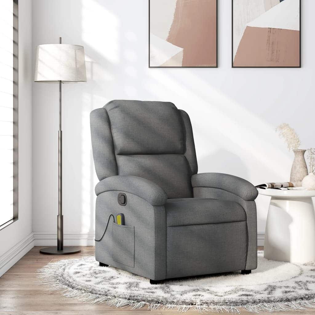 vidaXL Recliner Chair Adjustable Wingback Armchair for Home Theater Fabric