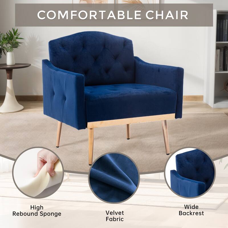 Tufted Decorative Fabric Armchair