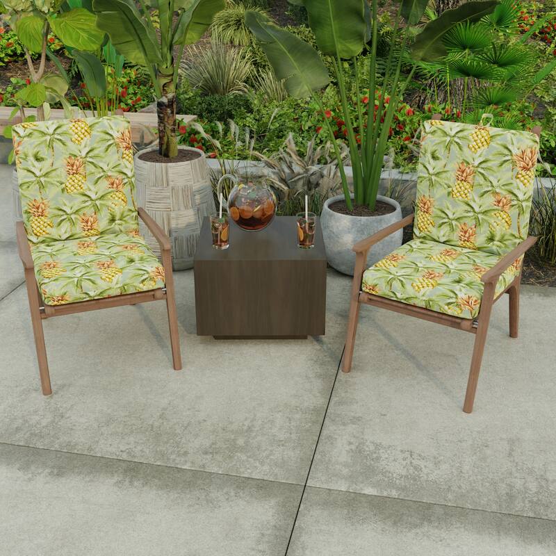 21" x 44" Outdoor Chair Cushion with Ties and Loop - 44'' L x 21'' W x 3.5'' H
