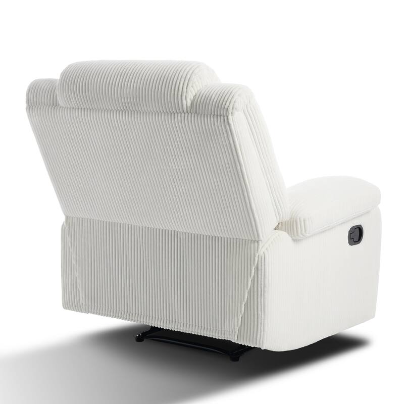 Corduroy Manual Recliner Chair with Footrest
