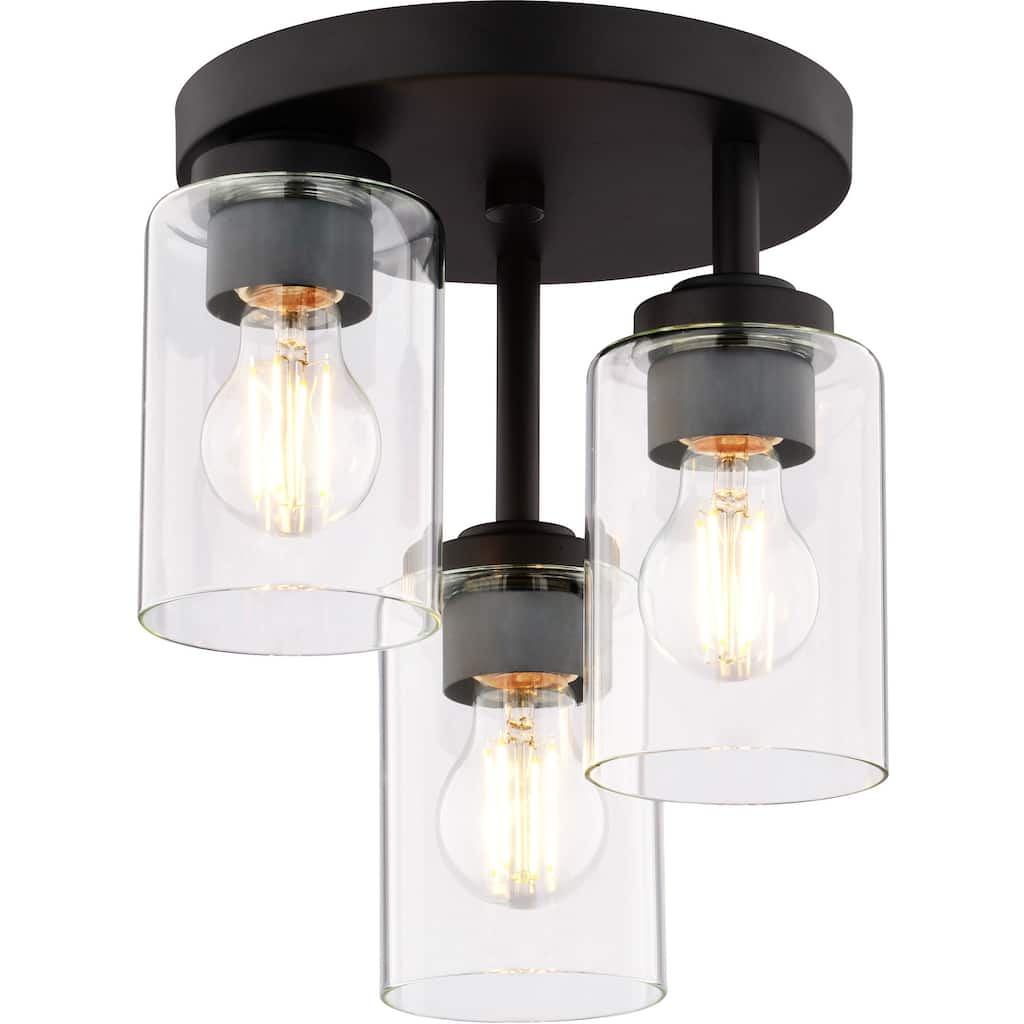 Vaxcel Lighting C0326 Park Ridge 3 Light 11" Wide Semi-Flush Ceiling