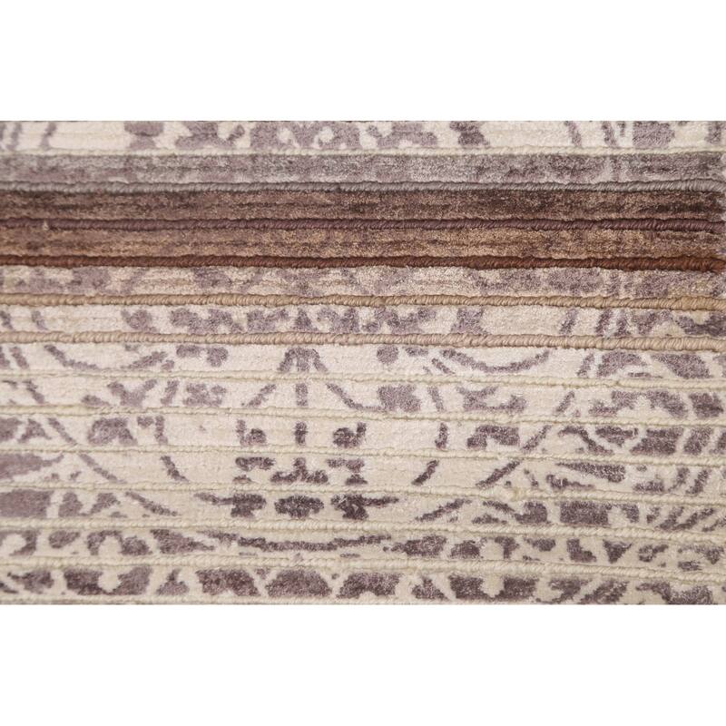 Abstract Accent Rug Hand-Knotted Modern Wool Carpet - 2'9"x 4'11"