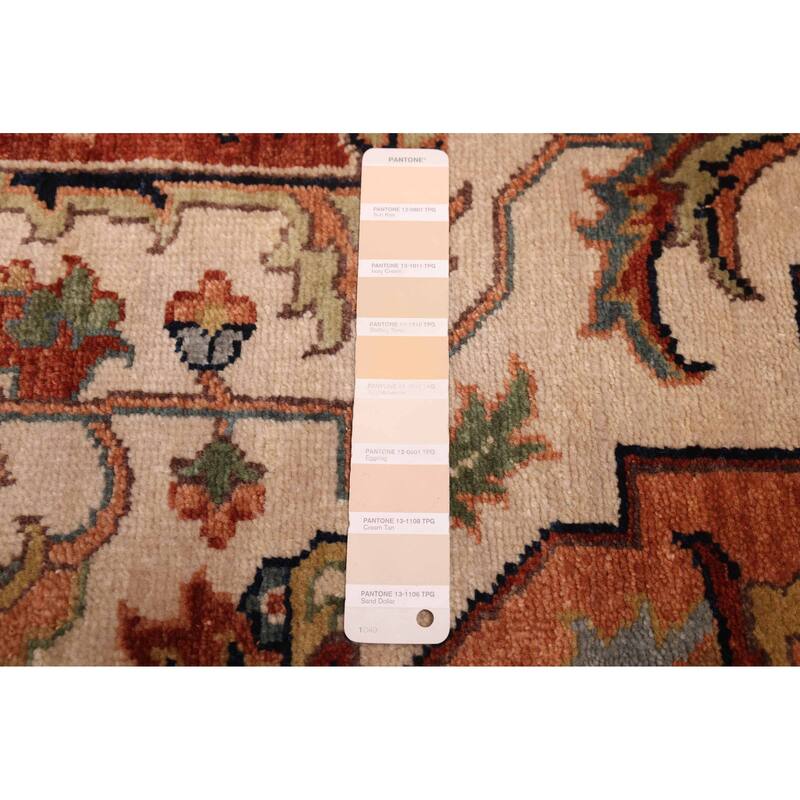 ECARPETGALLERY Hand-knotted Jules Sultane Ivory Wool Rug - 8'10 x 11'11