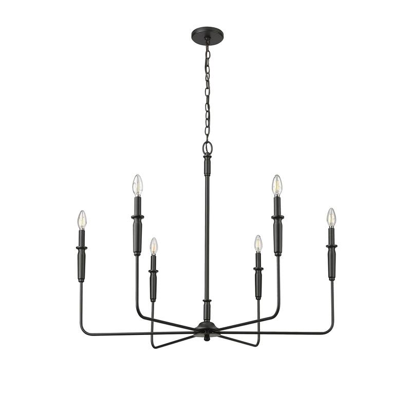 Millennium Lighting 29406 Savanne 6 Light 38" Wide Taper Candle Style