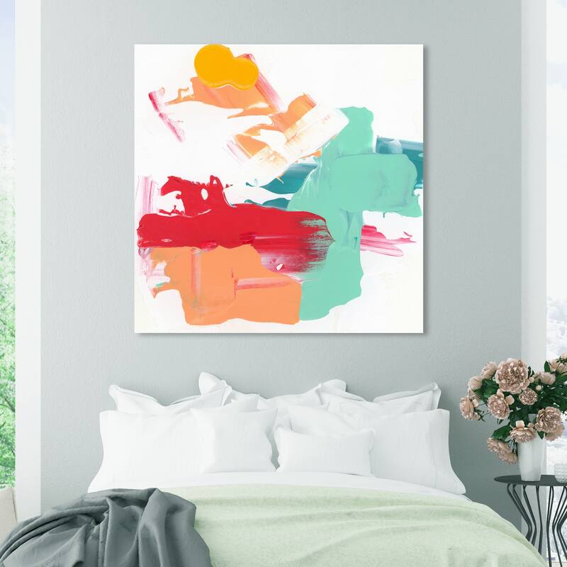 Wynwood Studio Canvas Abstract Color Theory Green and Metallic Green Modern & Contemporary Wall Art Canvas Print - 40 x 40