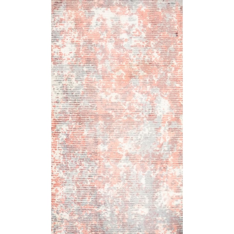 Hand Knotted Oriental Viscose Silk Carpet Modern Abstract Coral Abstract Area Rug - 4' 0'' X 2' 0''