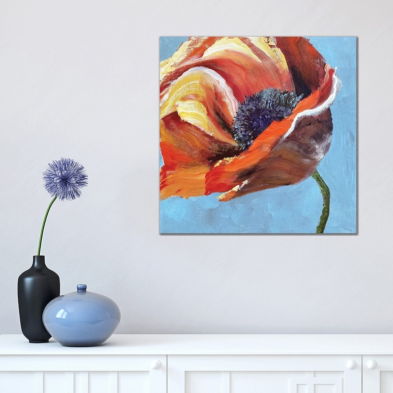 iCanvas "Scarlet Poppy" by Oksana Petrova Canvas Print - 18x18x1.5