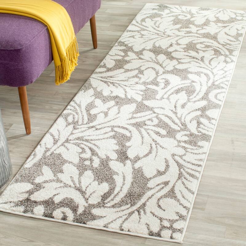 SAFAVIEH Amherst Priscilia Modern Rug - 2'3" x 11' Runner - Dark Grey/Beige