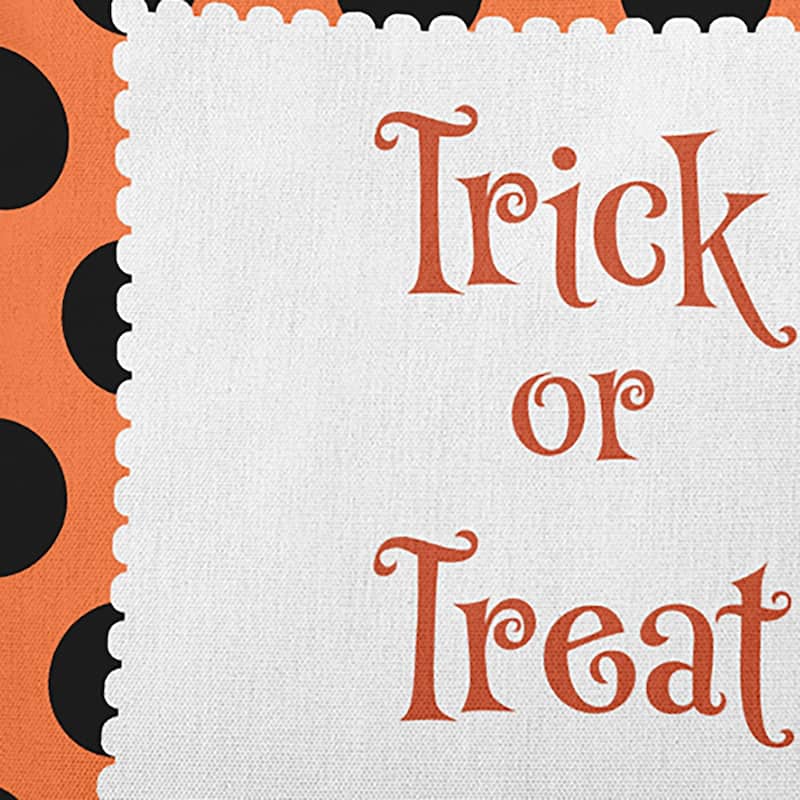 Halloween Trick or Treat Dots Accent Pillow