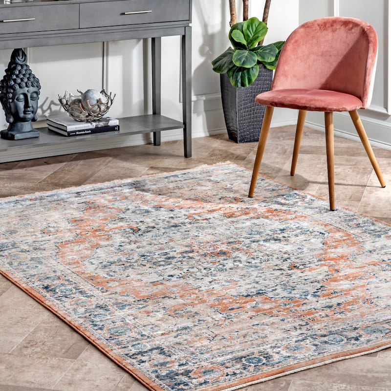 Nuloom Transitional Vintage Curtis Area Rug - 4' x 6' - Beige - Rectangle