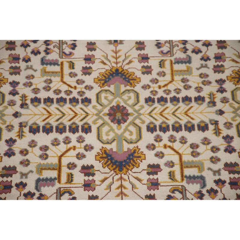 All-Over Kazak Area Rug Hand-Knotted Wool Carpet - 5'1"x 7'11"