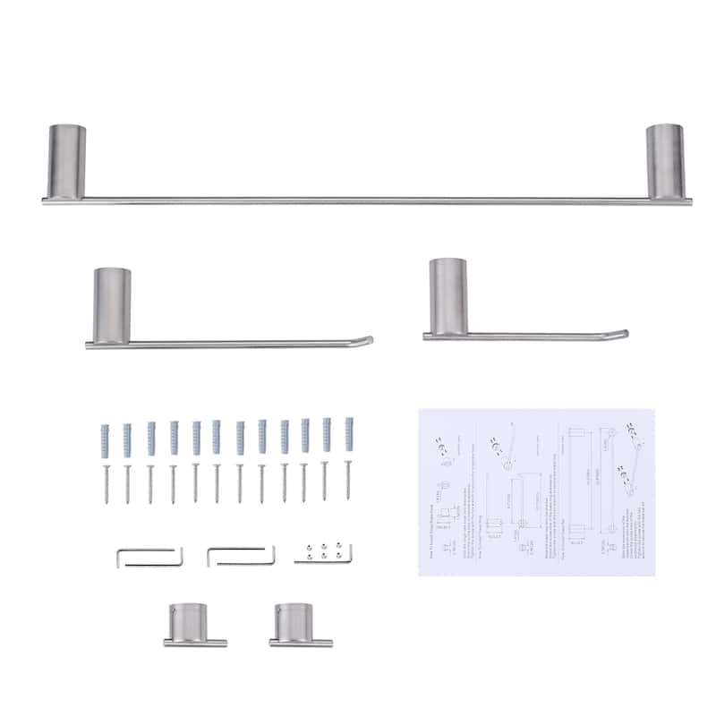 WOWOW 5-Piece Bath Hardware Set Accessory
