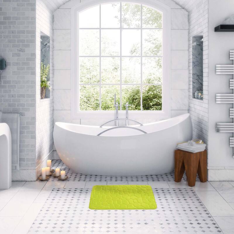 Memory Foam Bath Mat Pebble Design 32x20