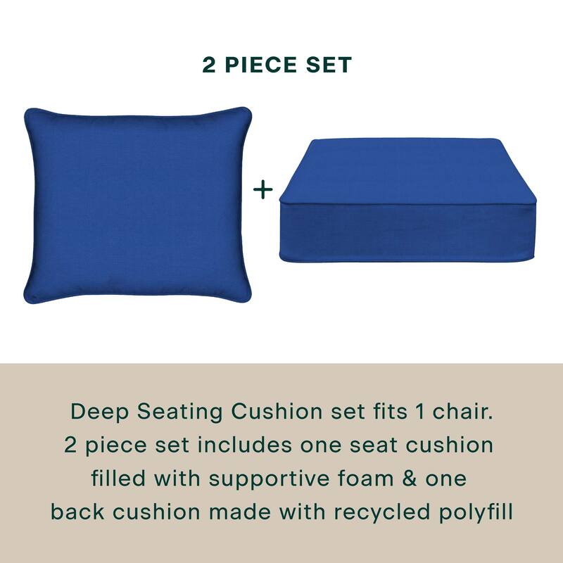 Outdoor Deep Seating Lounge Chair Cushion