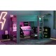 preview thumbnail 4 of 5, Wood Twin Size Gaming Loft Bed with Desk, Multi-storage Shelves