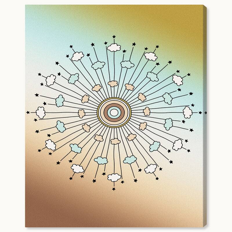 Wynwood Studio Canvas Abstract Look to the eternal White Bohemian & Eclectic Wall Art Canvas Print