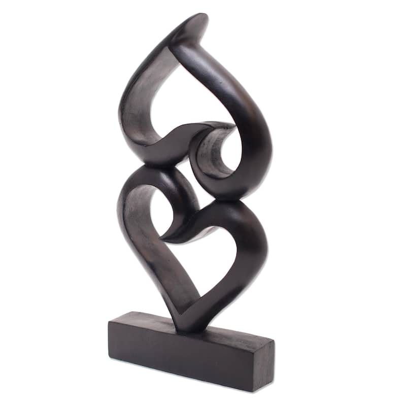 Novica Handmade Double The Love Wood Sculpture