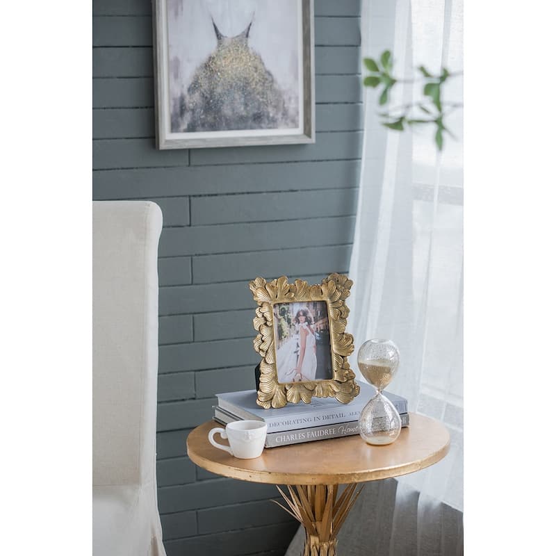 3.2x3.2x8" Peleus 30-Minute Silvered Hourglass, Bisque Sand