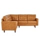 preview thumbnail 9 of 14, Odin Caramel Leather Gel L-shape Sectional by iNSPIRE Q Modern