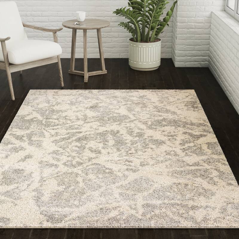 Addison Grayson Plush Abstract Fog 20"X30" Accent Rug