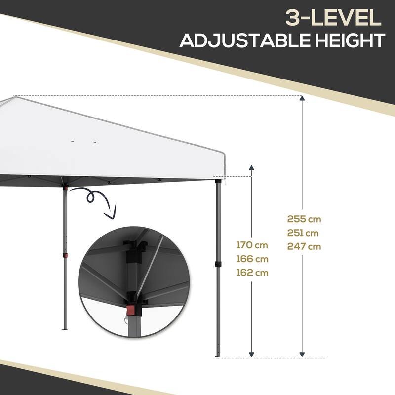 Portable 9.7x9.7ft Pop-Up Canopy with Sidewalls, Mesh Windows, Reflective Strips, and Carry Bag for Outdoor Events