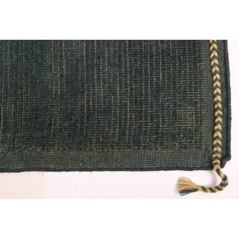 ECARPETGALLERY Hand-knotted Pak Finest Marrakesh Dark Green Wool Rug - 9'3 x 12'1