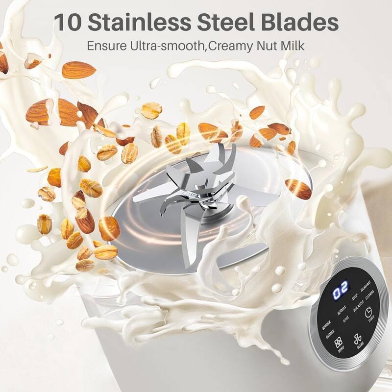 40OZ 10 in 1 Nut Milk Maker Blender Maker Machine for Oat Milk,Nutmilk,Juice (800 Watts)