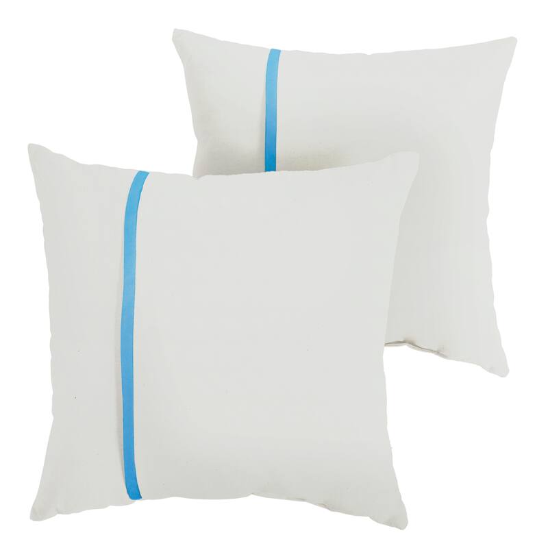 Sorra Home Sunbrella Outdoor Single Petite Flange Pillow Set of 2